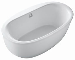 [3990210] Ellesmere 66" x 36" Freestanding Tub with Black Fluted Apron