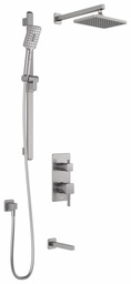 [3742830] SquareOne TD3 Thermostatic Integrated Diverter Tub and Shower System with Wall Arm (less valve)
