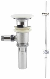 [1066820] Lever Faucet Drain Fitting Assembly with White Ceramic Drain Cover