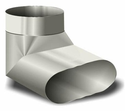 [5644724] 5" Round to 5" Oval (3 x 6-1/8) Right Angle Boot