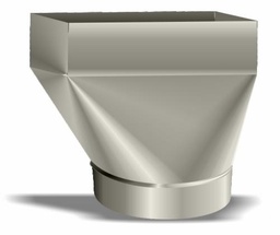 [5645736] 5" to 3.25" x 10" Range Hood Transition