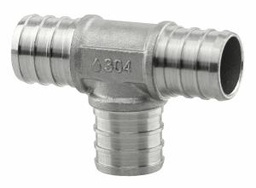[7901386] SSPEX-T101005 - '1" x 1" x 1/2" 304SS Crimp PEX Tee - F1807'