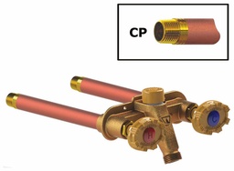 [7094121] Model 22CP Freezeless Hot & Cold Wall Faucet 8 Inch, Black Handle