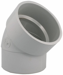 [7560255] 4"x45D PVC DWV SHORT TURN ELBOW SPxH SYSTEM 15