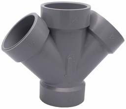 [7583480] 1 1/2"x45D PVC DWV DOUBLE WYE HxHxHxH SYSTEM XFR