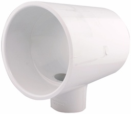 [7640989] 4"x1 1/2" PVC SCH40 RED. TEE SOCxSOCxSOC WHITE XIRTEC PVC