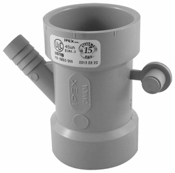 [7560722] 1 1/2"x1/2" PVC DWV DISHWASHER WYE HxHxHOSEBARB SYSTEM 15