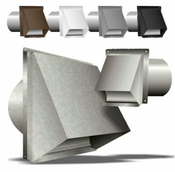 [5647732] 6" Wall Cap with Damper Grey 30ga