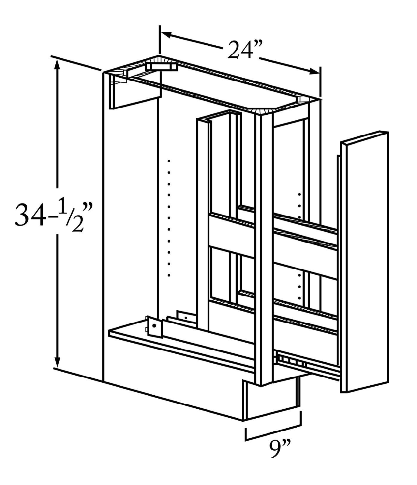 9" Spice Rack Base Cabinet