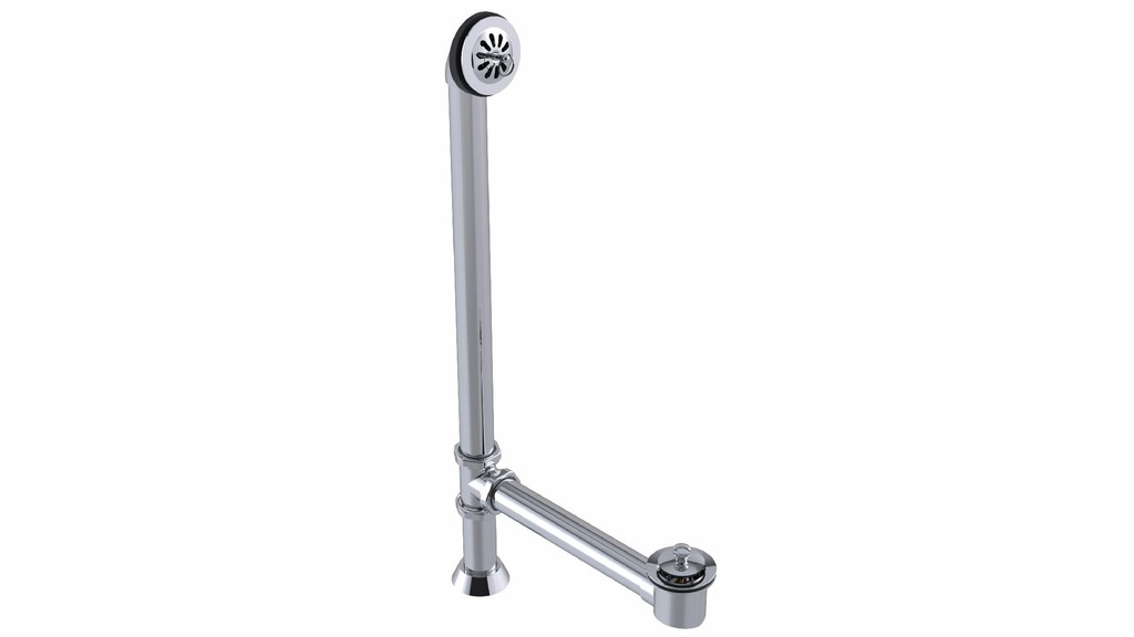 Lift & Turn Offset Claw Foot Bath Waste & Overflow