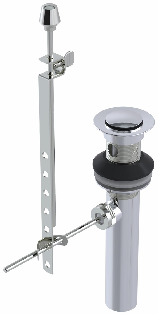Mechanical Pop-Up Bathroom Sink Drain with Overflow