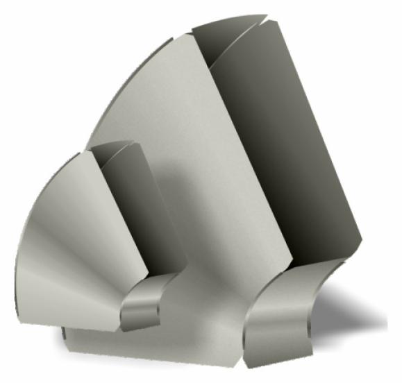 10" x 16" Short Way 45 Degree Duct Elbow 28ga