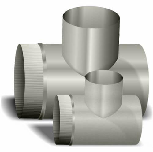6" x 6" x 6" Tee 0.025 Aluminum