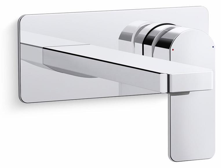 Parallel Single Hole Wall Mount Bathroom Faucet