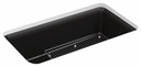 Cairn 33-1/2" 1 Bowl Undermount Neoroc Kitchen Sink with Rack