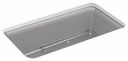 Cairn 33-1/2" 1 Bowl Undermount Neoroc Kitchen Sink with Rack