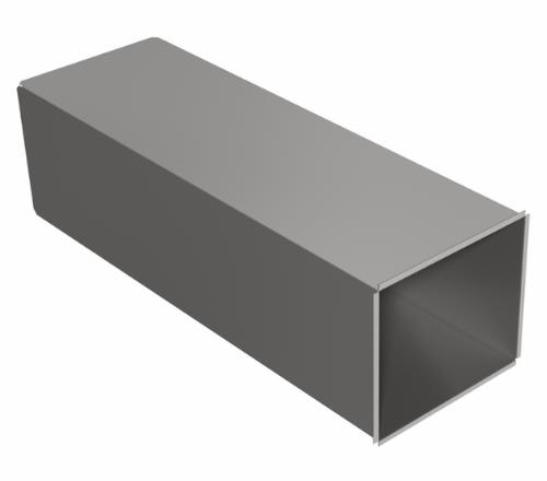 17" x 17" Plenum 59"H with Flange and End Cap, 26 ga