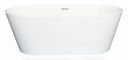 Glance Streak Freestanding Tub with White Drain