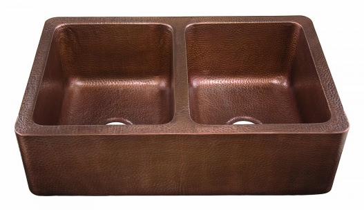 COPPER FARM SINK 2BOWL   KDA-3322AH