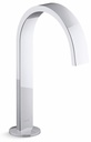 Components Widespread Bathroom Faucet Spout Ribbon Design 1.2 GPM (Less Handles)