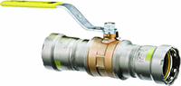Viega MegaPressG ball valve, bronze, carbon steel, P1: 1; P2: 1