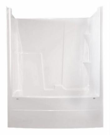 TUB AND SHOWER GEL 60X34 W/GB LEFT HAND WH AFGL6034LH