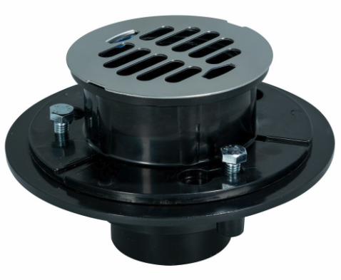 ABS Solvent Weld Shower Drain with Snap-in Grate 7101 Series