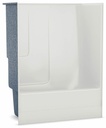 TSEA62 60" x 31" RH Drain Alcove 1-Piece Tub & Shower