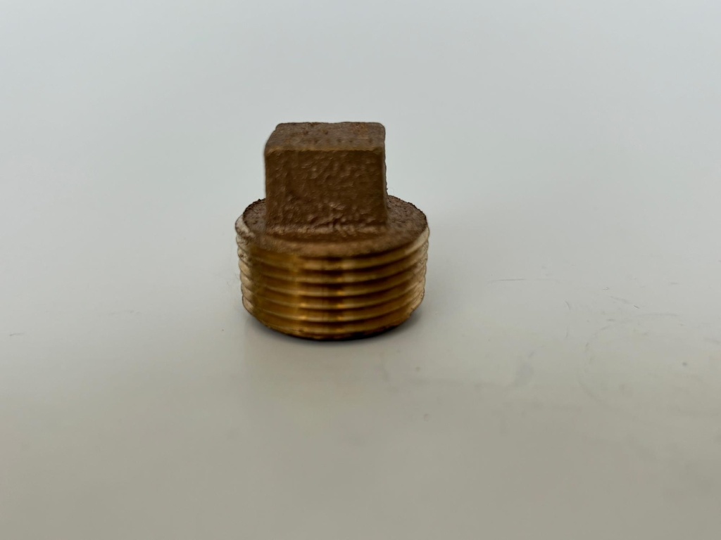 1 1/2 MIP PLUG (CORED) THREADED BRONZE - LEAD FREE