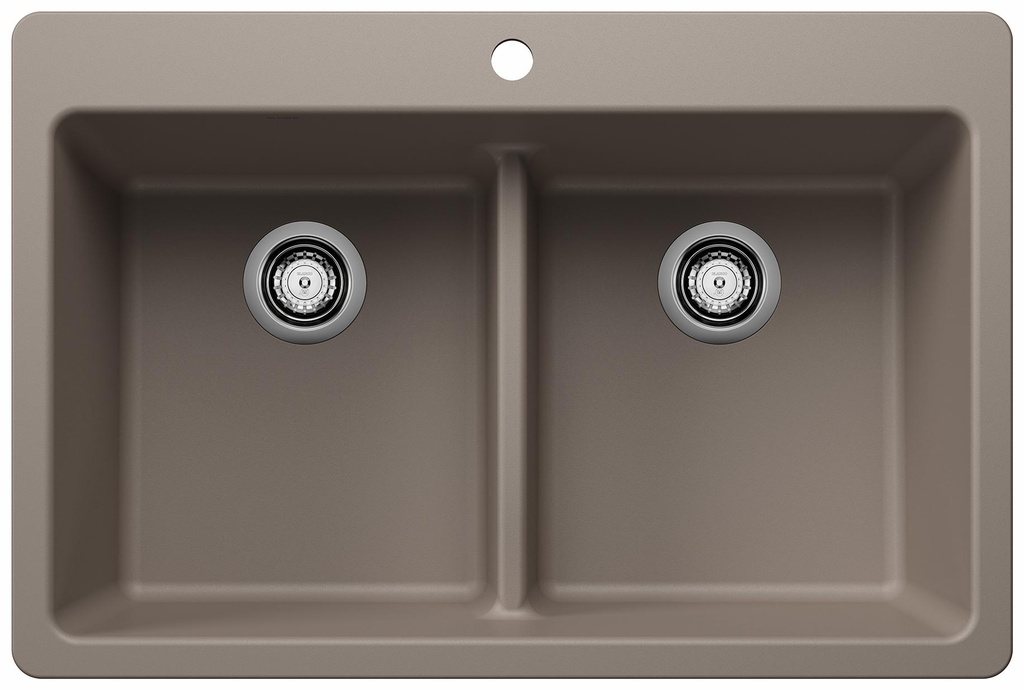 Liven 33 2 Bowl Dual Mount Low Divide Silgranit Kitchen Sink
