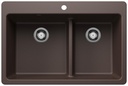 Liven 33 1.75 Bowl Dual Mount Low Divide Silgranit Kitchen Sink