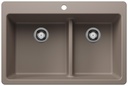 Liven 33 1.75 Bowl Dual Mount Low Divide Silgranit Kitchen Sink