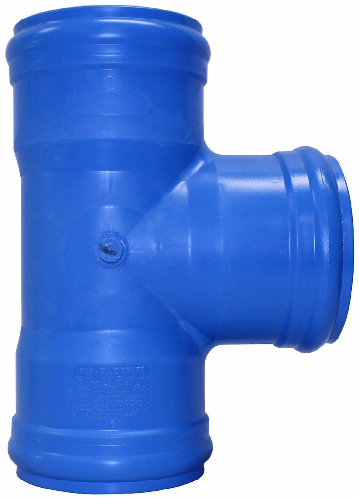6"x4" PVC TEE CIOD DR18 BxBxB BLUE BRUTE