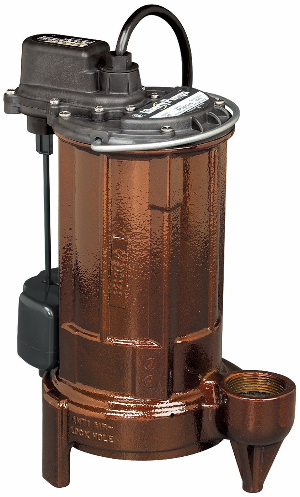 1/2 HP 1-Phase 115V Cast Iron Sump Pump with 10' Cord and VMF Switch
