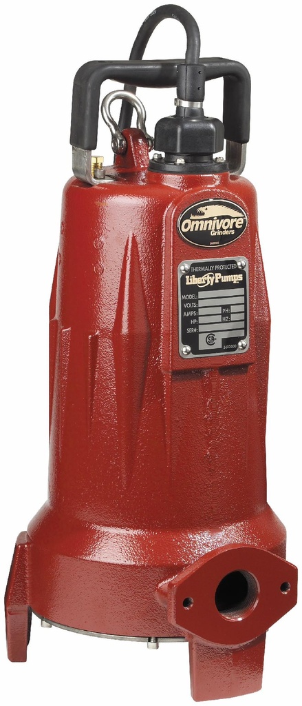2 HP 1-Phase 208-230V Omnivore Grinder Pump Manual with 25' Cord