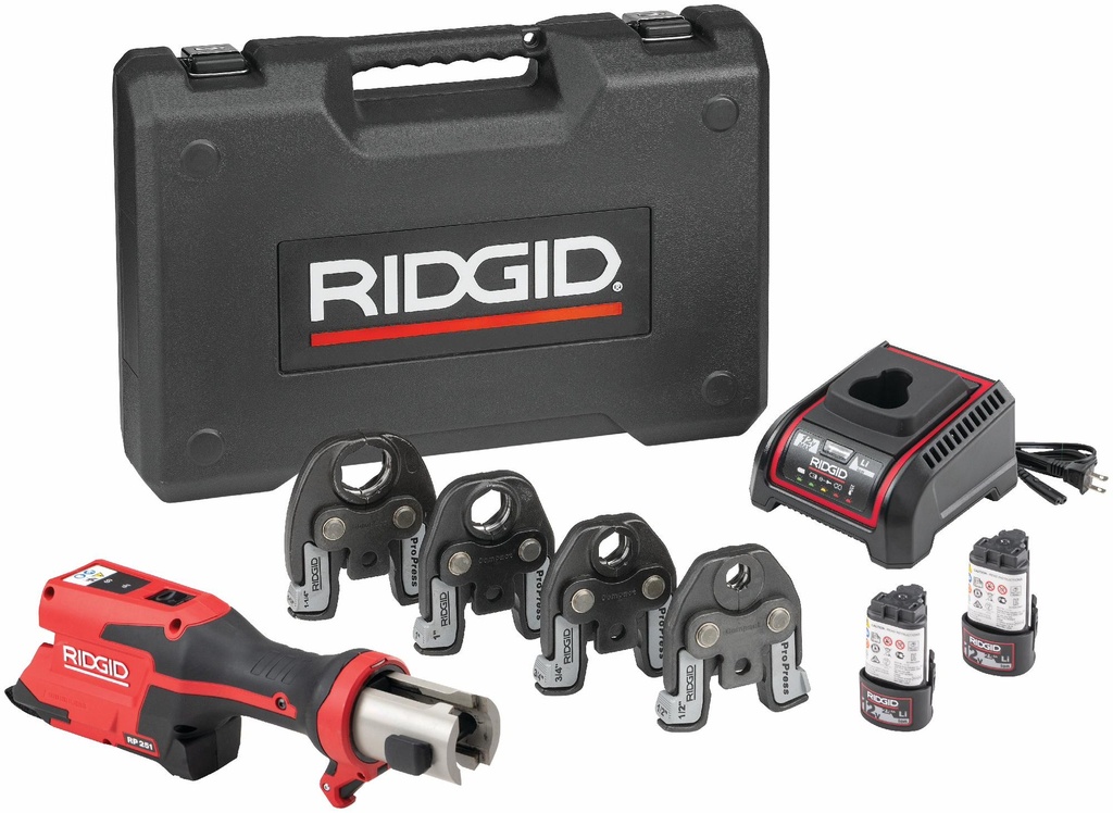 RP 251 Press Tool Battery Kit with ProPress Jaws (1/2"-1 1/4")