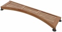 60" Curved Teak Shower Seat