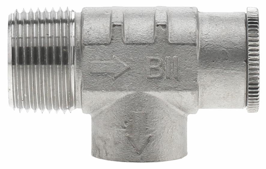 SSRVN07-075 - '3/4" #304 S.S Relief Valve Non-Adjustable - Set @ 075 Psi'
