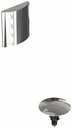 Clicker Waste & Overflow Trim Kit with Square Slide-On