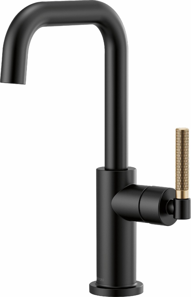 Litze Bar Faucet with Square Spout and Knurled Handle