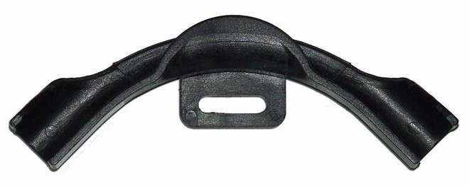SUPPORT BEND PLASTIC W/ NAIL  TAB FOR1/2"PIPE BK