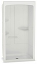 Allia SHR-4834 Center Drain Alcover 1-Piece Shower with RH Seat