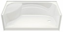 SPS 3460 AcrylX RH Drain Alcove Shower Base with LH Seat