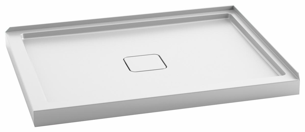 Kover 48" x 36" Corner Acrylic Shower Base with Centre Drain and RH Tiling Flange