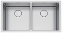 Professional 2 Series 35-1/2" 2 Bowl Undermount Kitchen Sink, Includes Accessories
