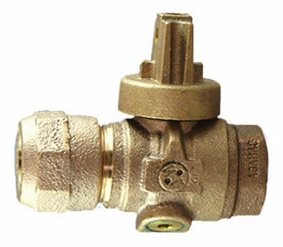 N/L F/PORT B/V CURB with DRN - 1 1/4" CB x 1 1/4" FIP