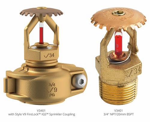 3/4" Standard Response 155F K8 Upright Pendent Sprinkler Head Brass FireLock V3401