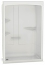 Allia SHR-6034 RH Drain Alcove 1-Piece Shower with LH Seat