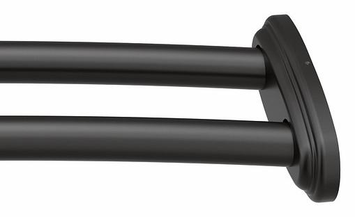 Curved Adjustable Double Shower Rod