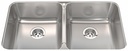 Steel Queen 32-7/8" 2 Bowl Undermount Sink